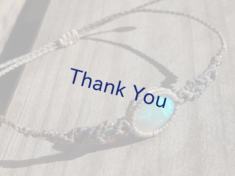 画像9: オパール マクラメ編みブレスレット (9)