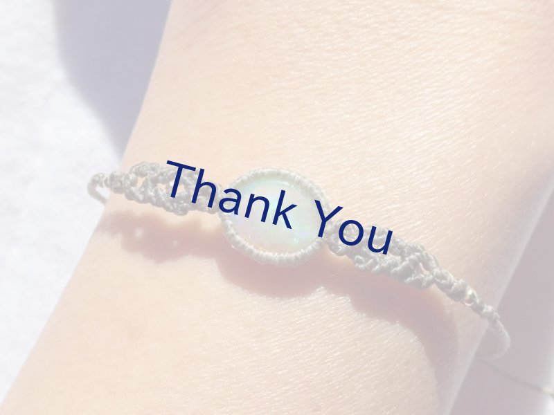 画像6: オパール マクラメ編みブレスレット (6)