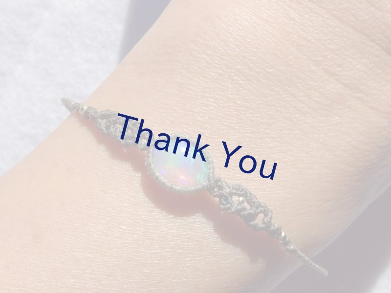 画像7: オパール マクラメ編みブレスレット (7)