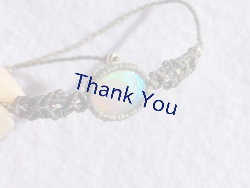 画像5: オパール マクラメ編みブレスレット (5)