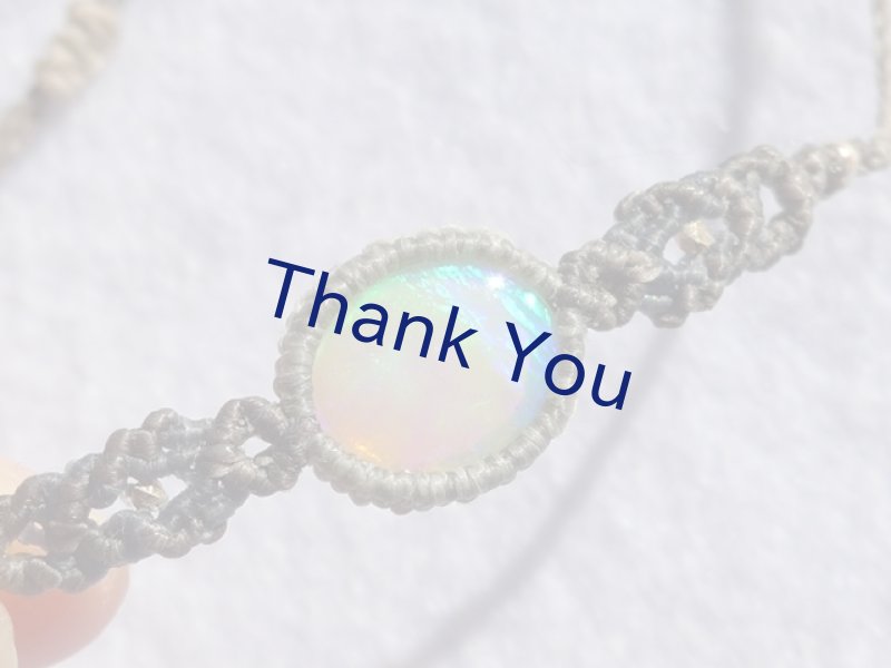 画像4: オパール マクラメ編みブレスレット (4)