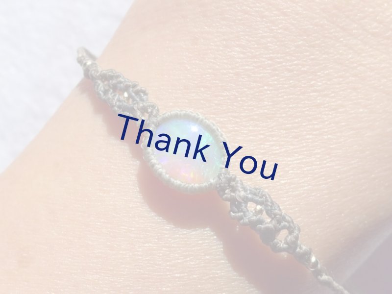 画像8: オパール マクラメ編みブレスレット (8)