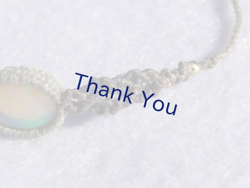 画像10: オパール マクラメ編みブレスレット (10)