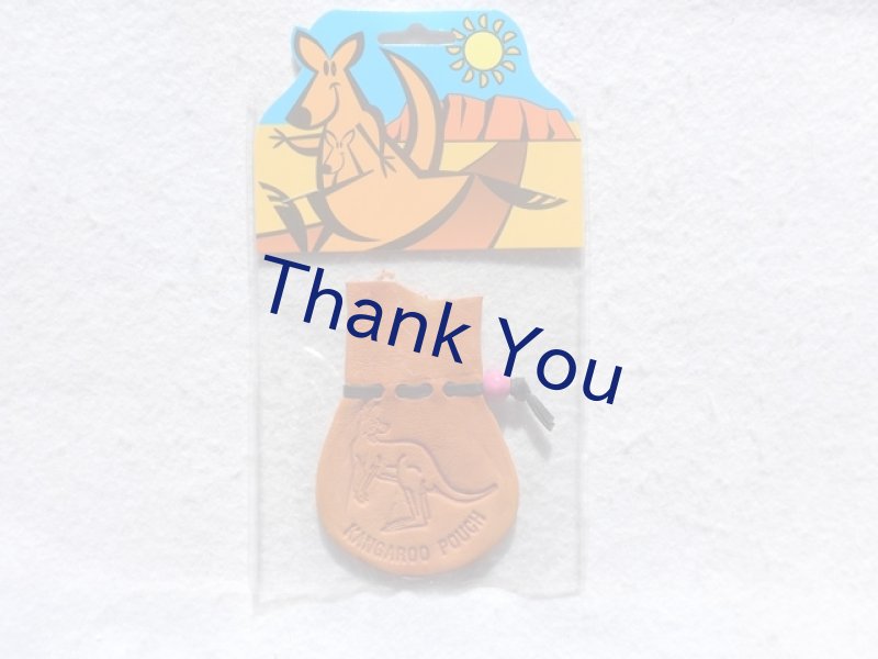 画像1: カンガルー革の巾着袋（ピンク）送料無料！ (1)