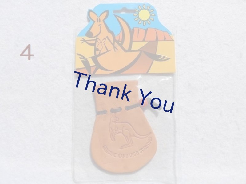 画像16: カンガルー革の巾着袋（赤）送料無料！ (16)