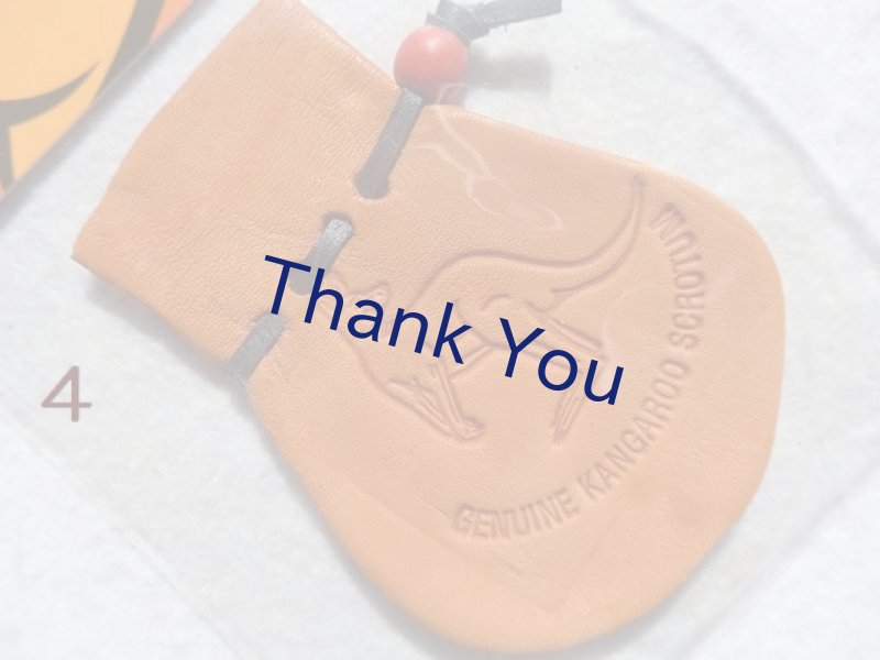 画像18: カンガルー革の巾着袋（赤）送料無料！ (18)