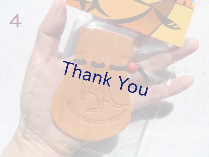 画像19: カンガルー革の巾着袋（赤）送料無料！ (19)