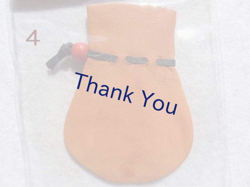 画像17: カンガルー革の巾着袋（赤）送料無料！ (17)