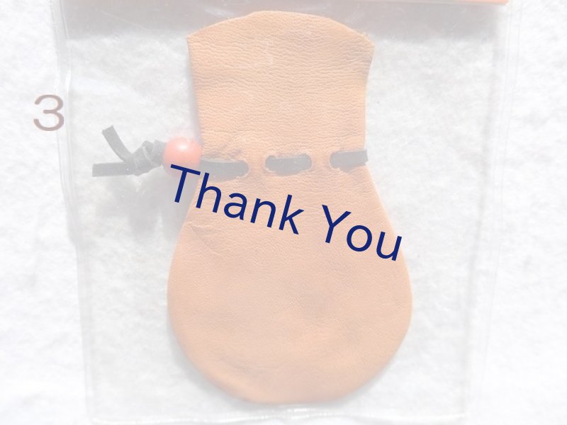 画像11: カンガルー革の巾着袋（赤）送料無料！ (11)