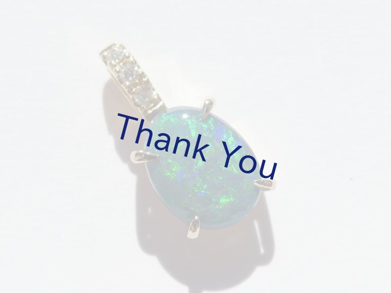 画像2: ブラックオパールK18ペンダントトップ (2)